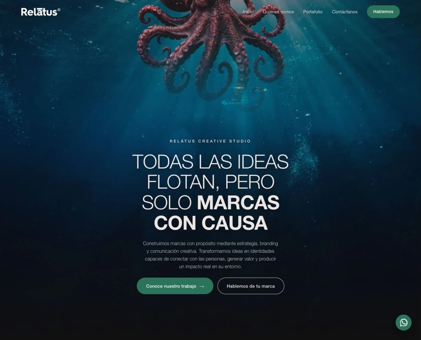 Relātus Creative Studio · Web para un estudio creativo