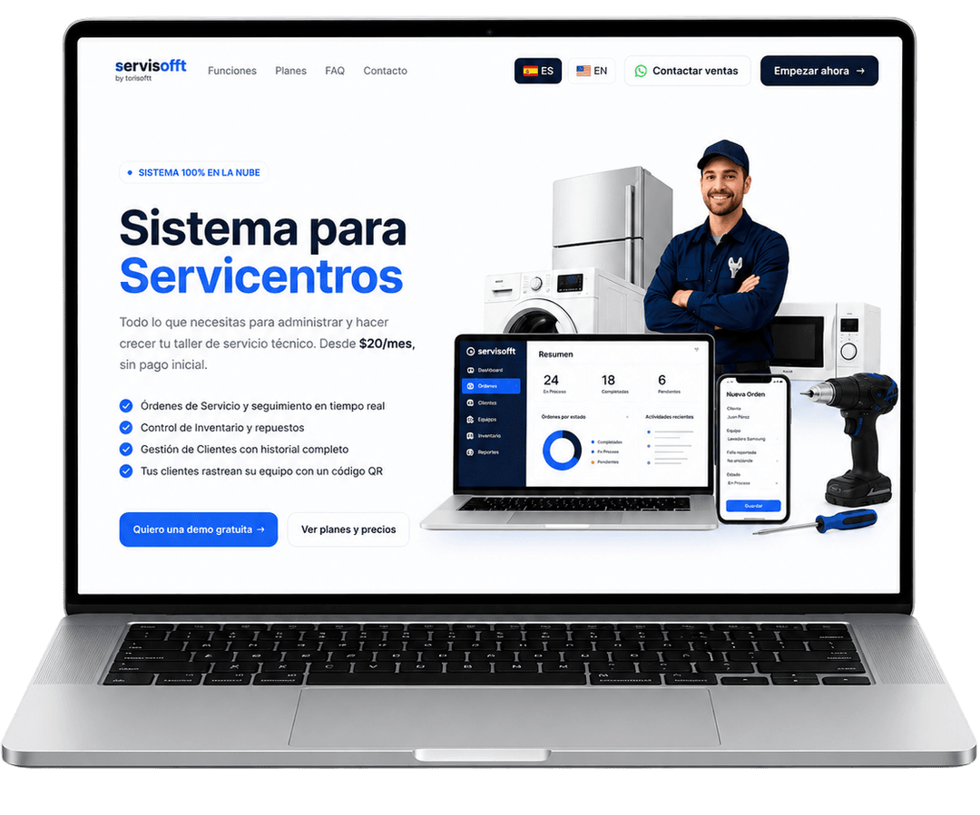 Servisoftt mockup