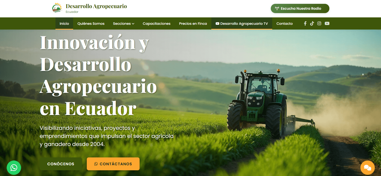 Ministerio de Agricultura - Diseño web en Santo Domingo, Ecuador