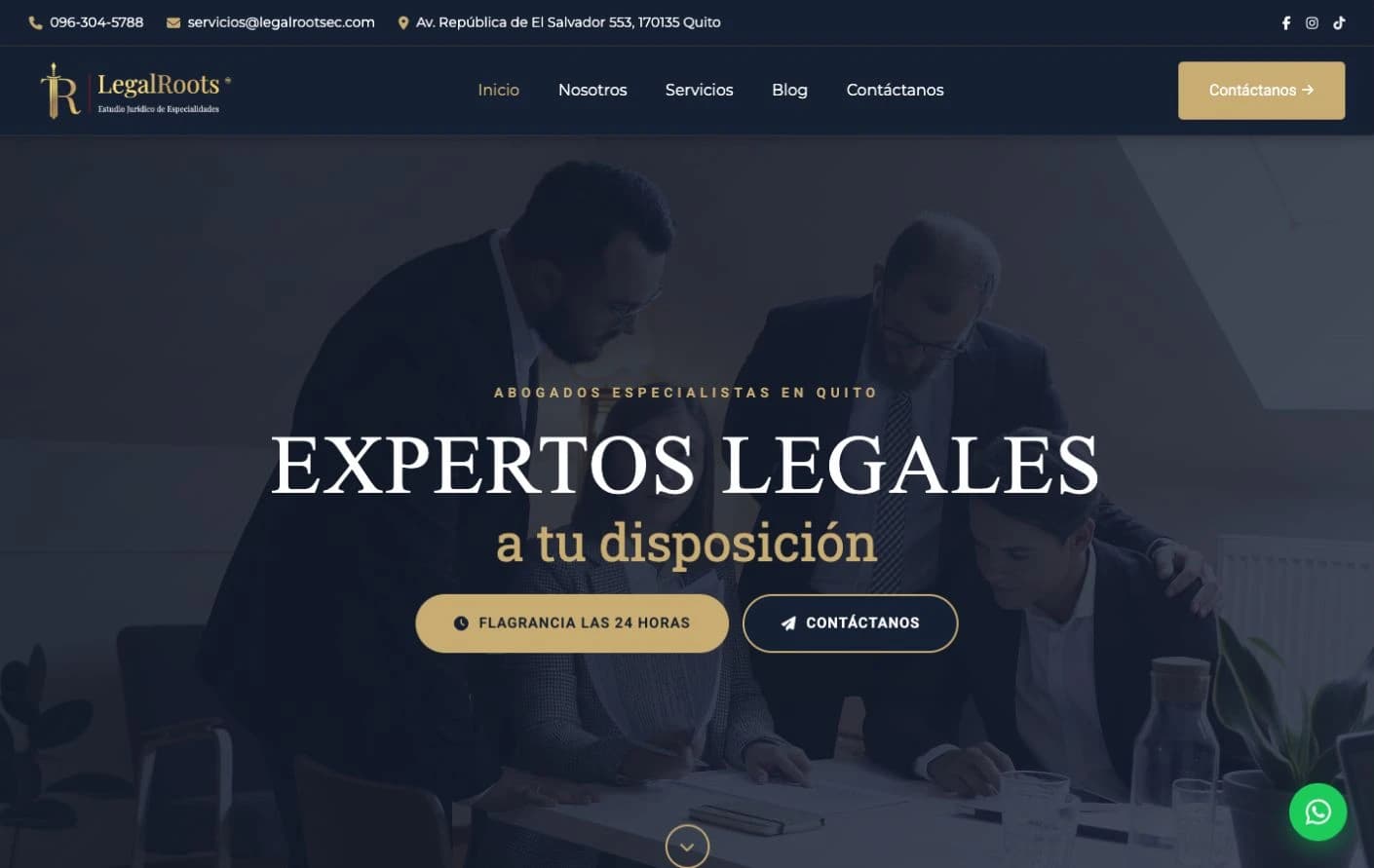 Landing Page Legal · Legal Roots